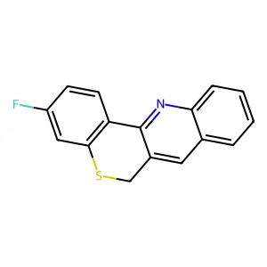 3-Fluoro-6H-(1)benzothiopyrano(4,3-b)quinoline structure