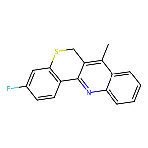 3-Fluoro-7-methyl-6H-(1)benzothiopyrano(4,3-b)quinoline structure