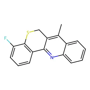 6H-(1)BENZOTHIOPYRANO(4,3-b)QUINOLINE, 4-FLUORO-7-METHYL- structure