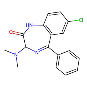 2H-1,4-Benzodiazepin-2-one, 1,3-dihydro-7-chloro-3-(dimethylamino)-5-phenyl- structure