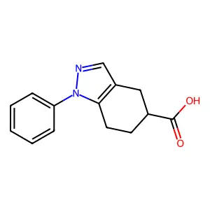 1-Phenyl-4,5,6,7-tetrahydroindazole-5-carboxylic acid structure