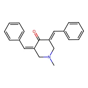 3,5-Bis(benzylidene)-1-methyl-4-piperidone structure