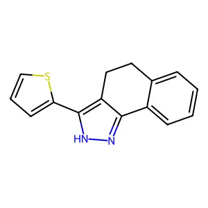 3-thiophen-2-yl-4,5-dihydro-2H-benzo[g]indazole structure