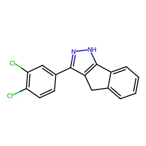 3-(3,4-Dichlorophenyl)-1,4-dihydroindeno[1,2-c]pyrazole structure
