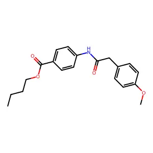 Butyl 4-[[2-(4-methoxyphenyl)acetyl]amino]benzoate structure