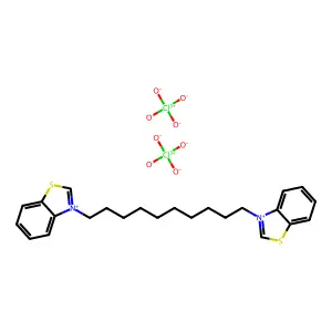Benzothiazolium, 3,3'-(1,10-decanediyl)bis-, perchlorate (1:2) structure