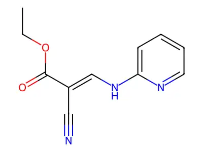 2-Cyano-3-(pyridin-2-ylamino)-acrylic acid ethyl ester structure