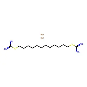 Dodecane-1,12-diyl dicarbamimidothioate--hydrogen bromide (1/2) structure