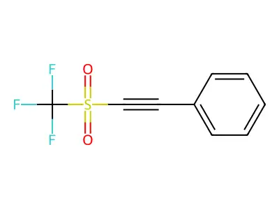 [(Trifluoromethanesulfonyl)ethynyl]benzene structure