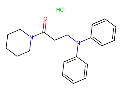 Piperidine, 1-(3-(diphenylamino)-1-oxopropyl)-, monohydrochloride structure
