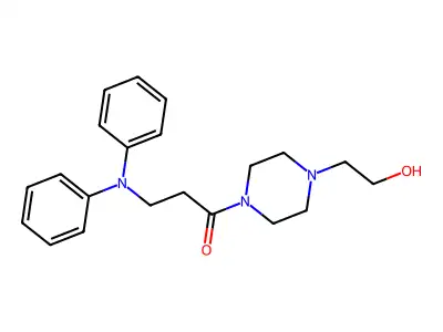 1-Piperazineethanol, 4-(3-(diphenylamino)propionyl)- structure