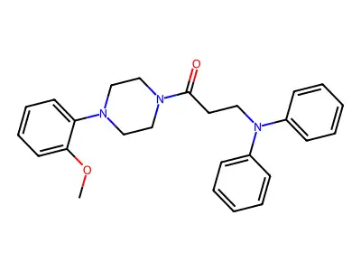 Piperazine, 1-(3-(diphenylamino)propionyl)-4-(o-methoxyphenyl)- structure