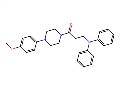 Piperazine, 1-(3-(diphenylamino)propionyl)-4-(p-methoxyphenyl)- structure