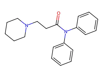 1-Piperidinepropionamide, N,N-diphenyl- structure