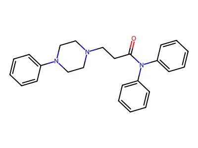 1-Piperazinepropionamide, N,N,4-triphenyl- structure