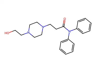 1-Piperazinepropionamide, N,N-diphenyl-4-(2-hydroxyethyl)- structure