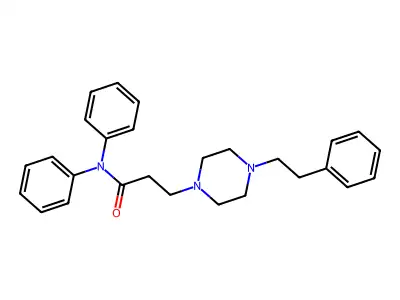 1-Piperazinepropionamide, N,N-diphenyl-4-phenethyl- structure
