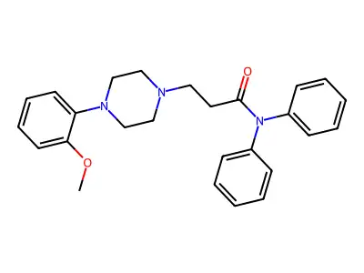 N,N-Diphenyl-4-(2-methoxyphenyl)-1-piperazinepropanamide structure