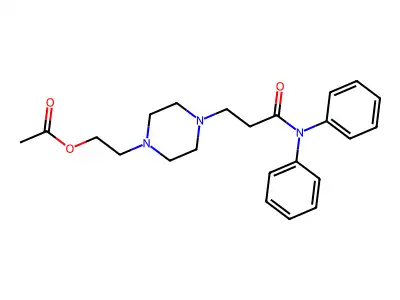 1-Piperazinepropanamide, 4-(2-(acetyloxy)ethyl)-N,N-diphenyl- structure