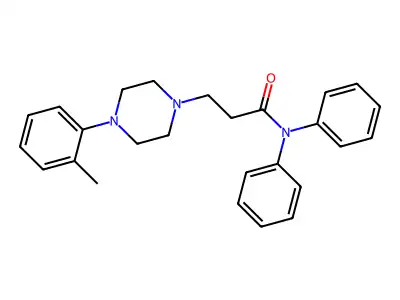 1-Piperazinepropanamide, N,N-diphenyl-4-(2-methylphenyl)- structure