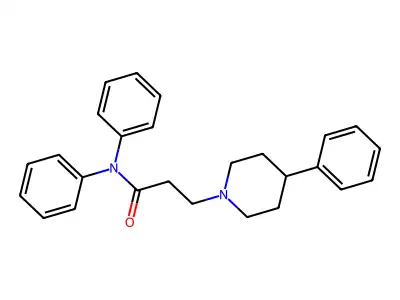 1-Piperidinepropionamide, N,N,4-triphenyl- structure
