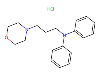 Morpholine, 4-(3-(diphenylamino)propyl)-, hydrochloride structure