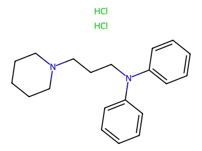 Piperidine, 1-(3-(diphenylamino)propyl)-, dihydrochloride structure