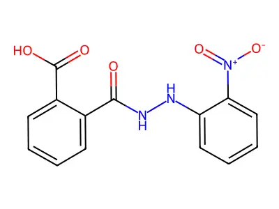 2-{[2-(2-Nitrophenyl)hydrazinyl]carbonyl}benzoic acid structure