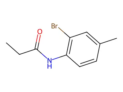 N-(2-bromo-4-methylphenyl)propanamide structure