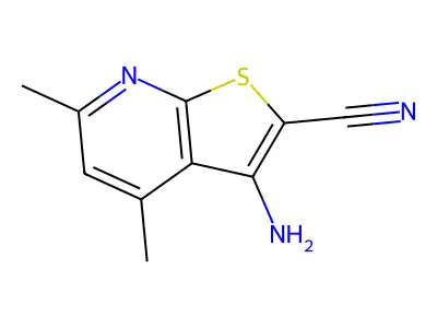 3-Amino-4,6-dimethylthieno[2,3-b]pyridine-2-carbonitrile structure