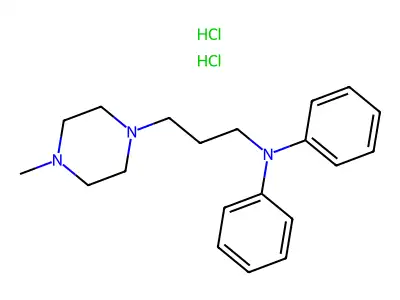 Piperazine, 1-(3-(diphenylamino)propyl)-4-methyl-, dihydrochloride structure