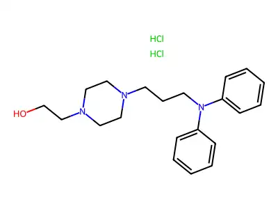 1-Piperazineethanol, 4-(3-(diphenylamino)propyl)-, dihydrochloride structure
