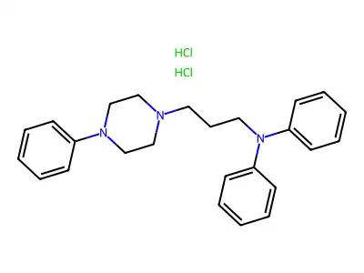1-Piperazinepropanamine, N,N,4-triphenyl-, dihydrochloride structure