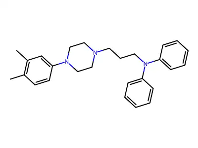 Piperazine, 1-(3-(diphenylamino)propyl)-4-(3,4-xylyl)- structure