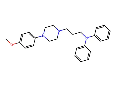 1-Piperazinepropanamine, N,N-diphenyl-4-(4-methoxyphenyl)- structure