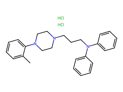 Piperazine, 1-(3-(diphenylamino)propyl)-4-o-tolyl-, dihydrochloride structure