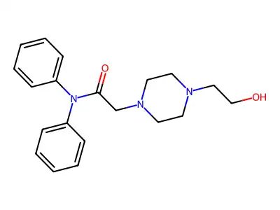 1-Piperazineacetamide, N,N-diphenyl-4-(2-hydroxyethyl)- structure