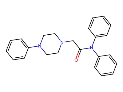 1-Piperazineacetamide, N,N,4-triphenyl- structure