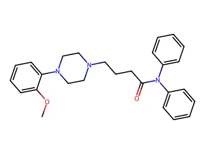 1-Piperazinebutyramide, N,N-diphenyl-4-(o-methoxyphenyl)- structure