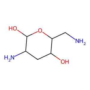 2,6-diamino-2,3,6-trideoxy-alpha-D-glucose structure