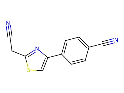 4-[2-(Cyanomethyl)-1,3-thiazol-4-yl]benzonitrile structure