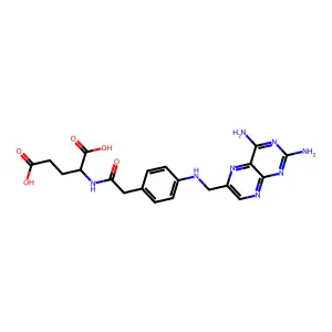 2-[[2-[4-[(2,4-diaminopteridin-6-yl)methylamino]phenyl]acetyl]amino]pentanedioic acid structure