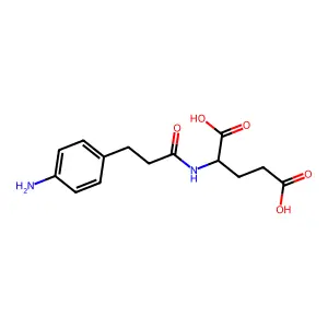 N-[3-(4-Aminophenyl)propanoyl]glutamic acid structure
