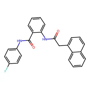N-(4-fluorophenyl)-2-[(2-naphthalen-1-ylacetyl)amino]benzamide structure