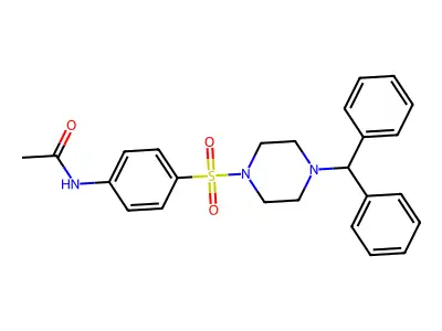 N-(4-((4-(Diphenylmethyl)piperazinyl)sulfonyl)phenyl)ethanamide structure