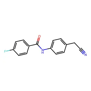 N-[4-(cyanomethyl)phenyl]-4-fluorobenzamide structure