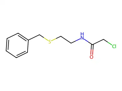 N-[2-(benzylsulfanyl)ethyl]-2-chloroacetamide structure