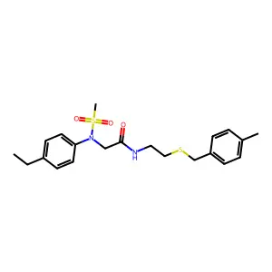 2-(4-ethyl-N-methylsulfonylanilino)-N-[2-[(4-methylphenyl)methylsulfanyl]ethyl]acetamide structure