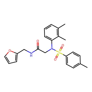 2-(2,3-dimethyl-N-(4-methylphenyl)sulfonylanilino)-N-(furan-2-ylmethyl)acetamide structure