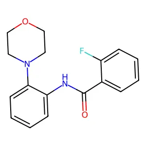 2-fluoro-N-(2-morpholin-4-ylphenyl)benzamide structure